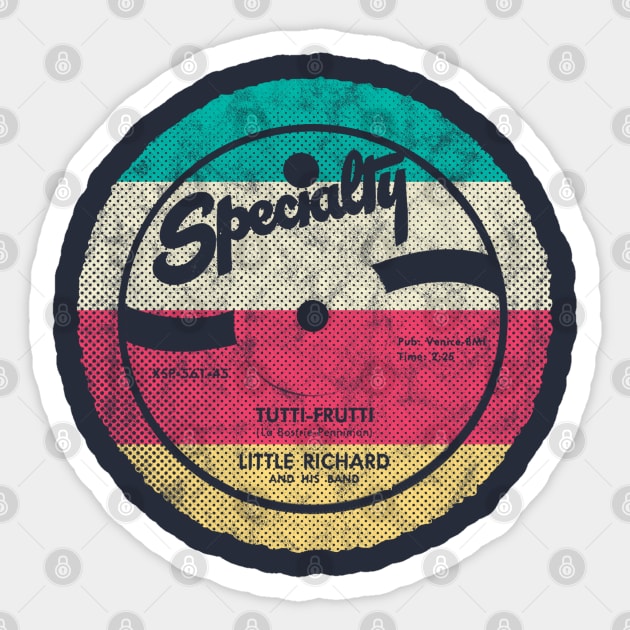 Little Richard - Tutti Frutti record Sticker by karutees